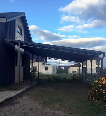 Односкатный навес для авто